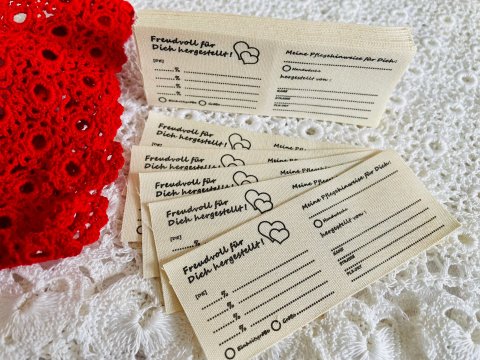 Textiletiketten zum Selbstbeschriften 50 Stück Set